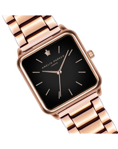 Montre Femme en Acier Night Plaza rose doré