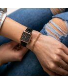 Montre Femme en Cuir Night Plaza noire