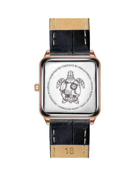 Montre Femme en Cuir Night Plaza noire