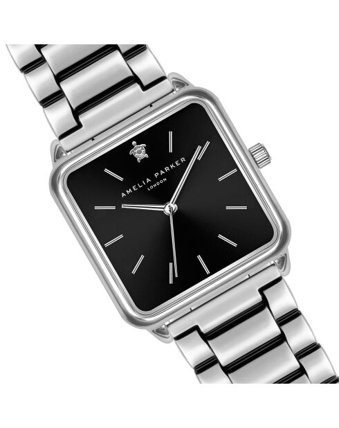 Montre Femme en Acier Night Voyage argentée