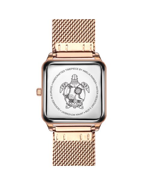 Montre Femme en Acier Bay rose doré