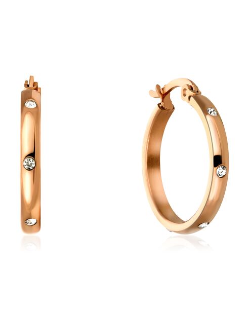 Boucles d'oreilles Sparkle rose doré