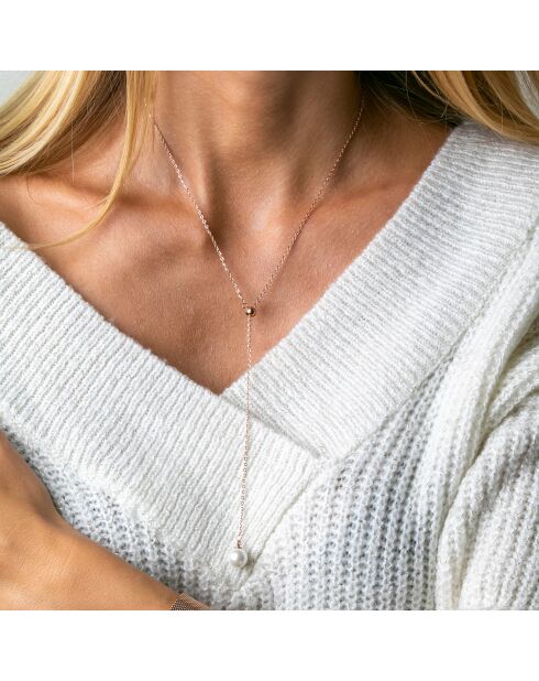 Collier Raindrop rose doré