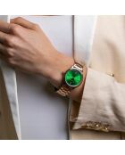 Montre Femme en Acier & Diamants Monroe rose doré