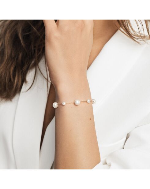 Bracelet Noelle Pearl rose doré