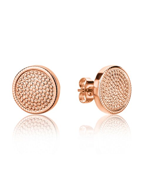 Boucles d'oreilles Danielle  rose doré