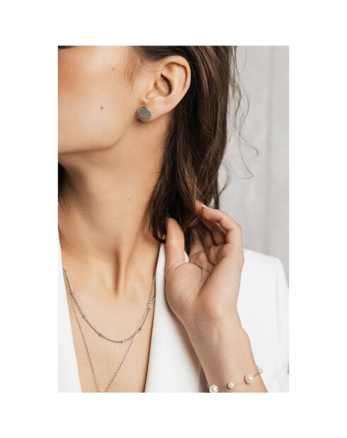 Boucles d'oreilles Danielle  argentées