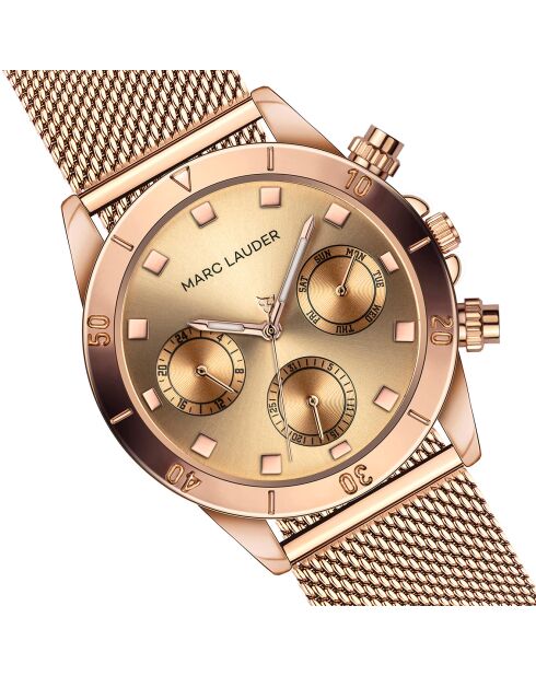 Montre Femme en Acier Valencia  rose doré