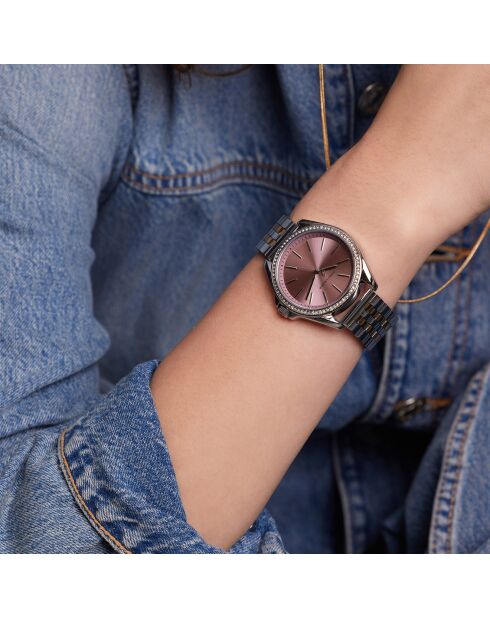 Montre Femme en Acier St. Tropez rose doré/argenté