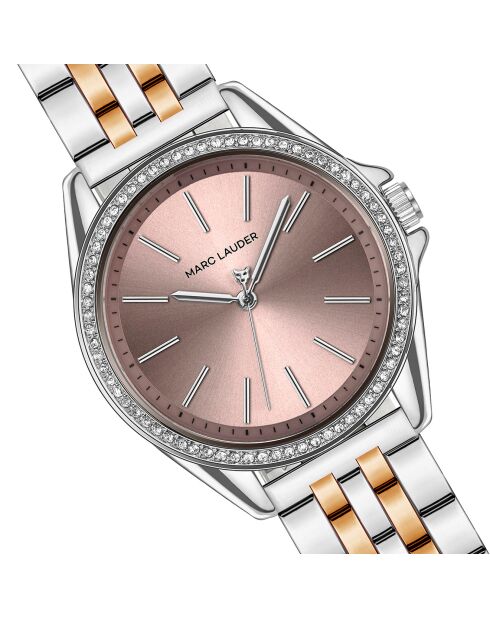 Montre Femme en Acier St. Tropez rose doré/argenté