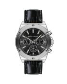 Montre Homme en Cuir Mykonos  noire