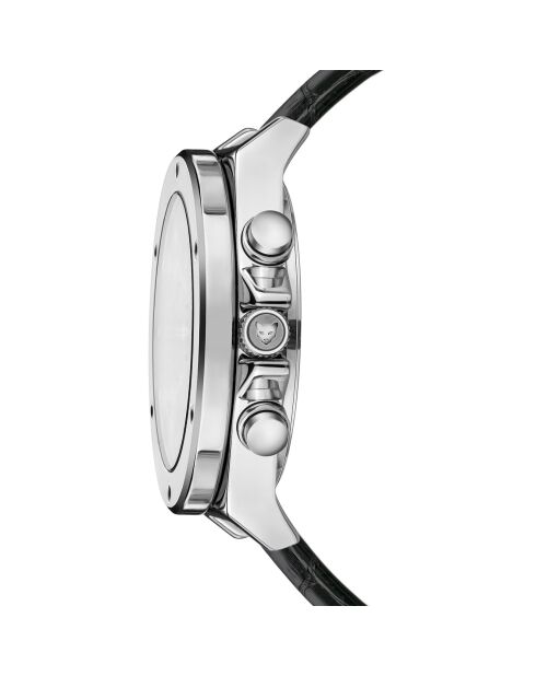 Montre Homme en Cuir Mykonos  noire