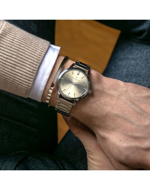 Montre Mixte en Acier Lugano argentée