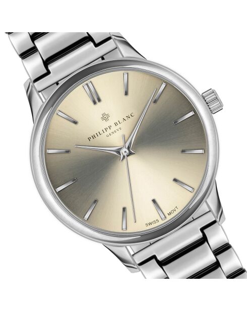 Montre Mixte en Acier Lugano argentée