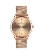 Montre Mixte en Acier Lugano rose doré