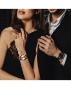 Montre Mixte en Acier Lugano rose doré