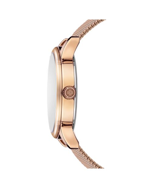 Montre Mixte en Acier Lugano rose doré