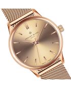 Montre Mixte en Acier Lugano rose doré