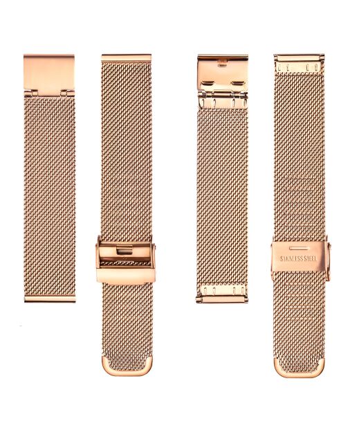 Montre Mixte en Acier Lugano rose doré