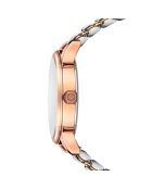 Gemischte Uhr aus Lugano-Stahl in Rotgold/Silber