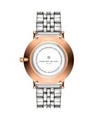 Lucerne roségoud/zilver stalen dameshorloge