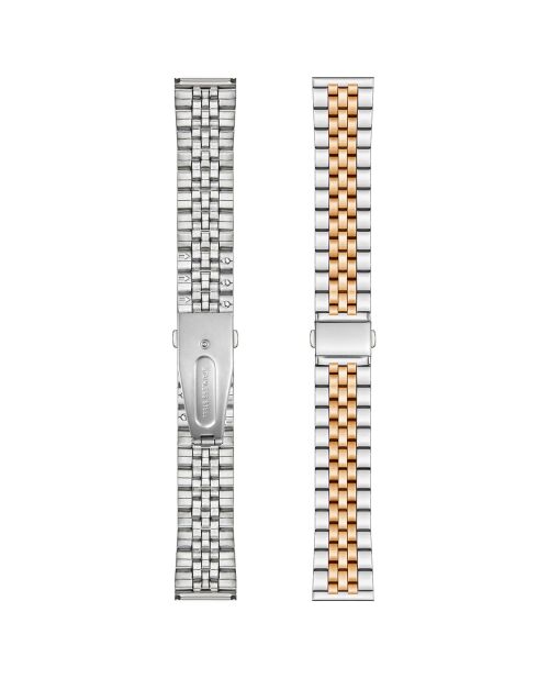 Lucerne roségoud/zilver stalen dameshorloge