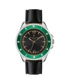 Orologio da uomo in pelle nera Baden