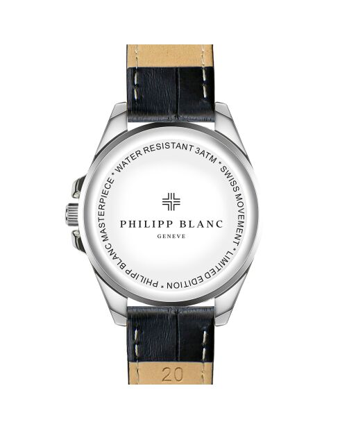 Montre Homme en Cuir Baden  noire