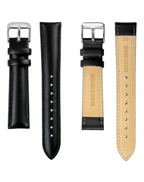 Montre Homme en Cuir Baden  noire