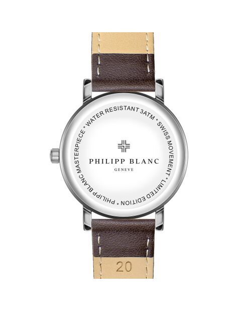 Montre Homme en Cuir Nyon marron