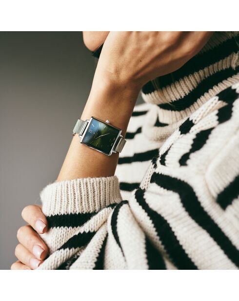 Montre Femme en Acier Morges argentée