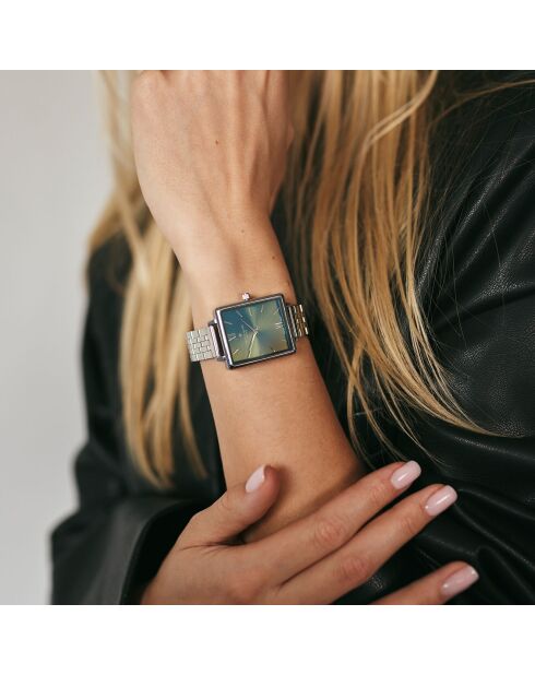 Montre Femme en Acier Morges argentée