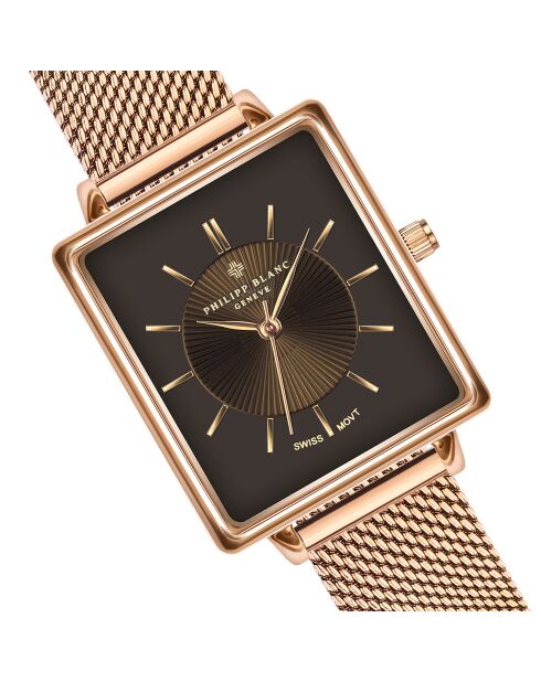 Montre Femme en Acier Sion rose doré