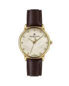 Jona Brown horloge van gemengd leer