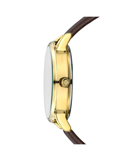 Jona Brown horloge van gemengd leer