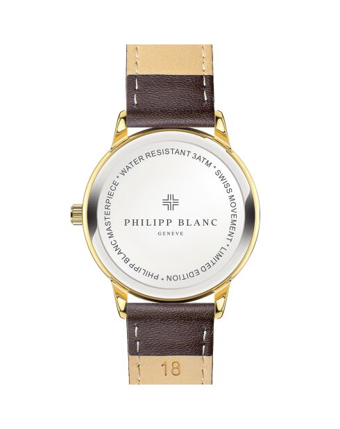 Jona Brown horloge van gemengd leer