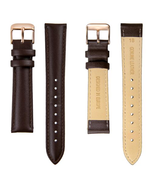 Jona Brown horloge van gemengd leer