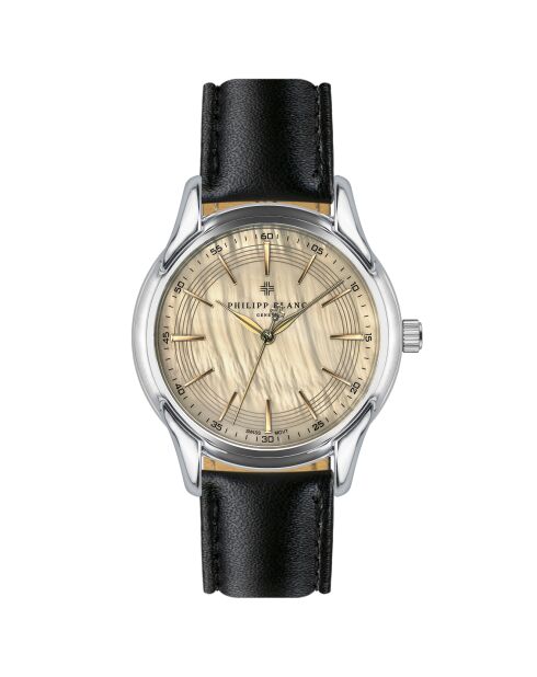 Montre Homme en Cuir Worb noire