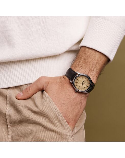 Montre Homme en Cuir Worb noire