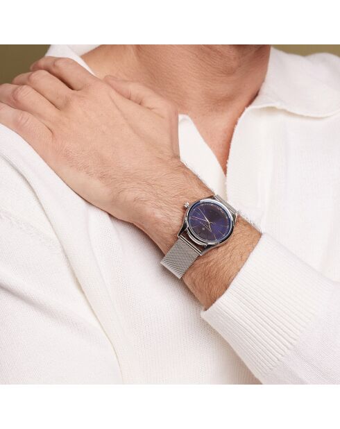 Montre Homme en Acier Emmen argentée