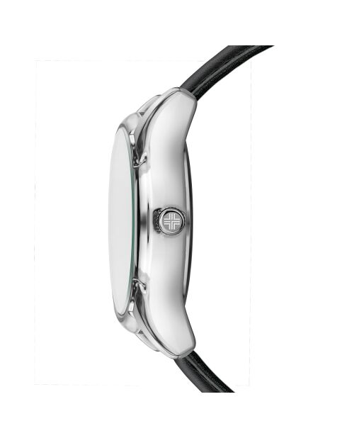 Montre Homme en Cuir Emmen noire