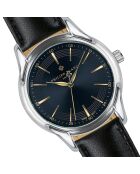 Montre Homme en Cuir Emmen noire
