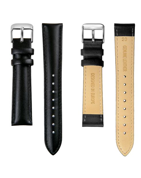 Montre Homme en Cuir Emmen noire