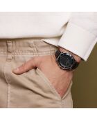 Orologio da uomo in pelle nera Wettingen