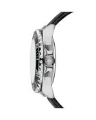 Orologio da uomo in pelle nera Wettingen