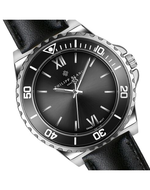 Montre Homme en Cuir Wettingen noire