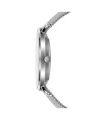 Set Montre Femme 2 Bracelets Capsule en Acier & Cuir argenté/blanc