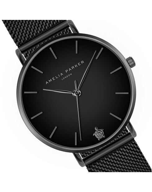 Set Montre Femme & Bracelet Jet en Acier noir