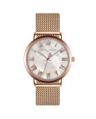 Set Montre Femme 2 Bracelets Classique en Acier argenté/rose doré