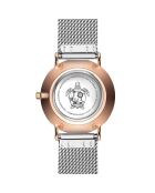 Set Montre Femme 2 Bracelets Classique en Acier argenté/rose doré